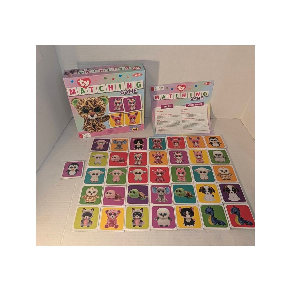 Ty Beanie baby Matching Board Game Box Memory MINT